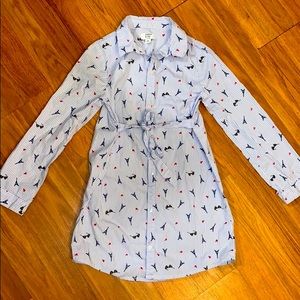 Girls seersucker Paris Shirt.